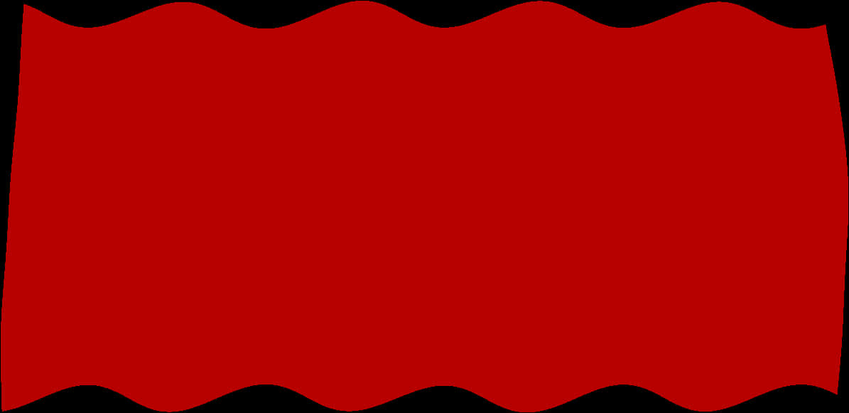 Wavy Red Banner Graphic PNG Image