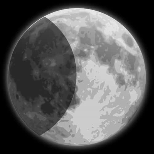 Waxing Crescent Moon Phase PNG Image