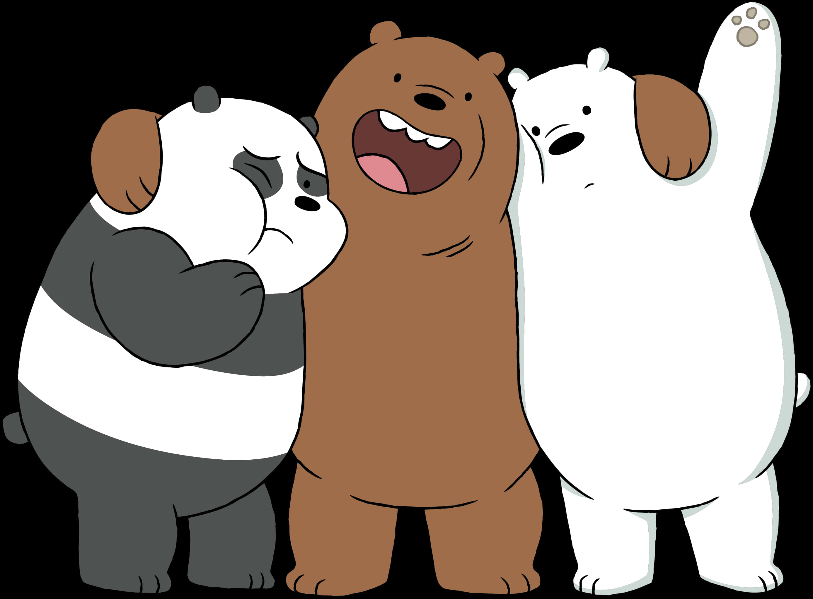 We Bare Bears Trio PNG Image