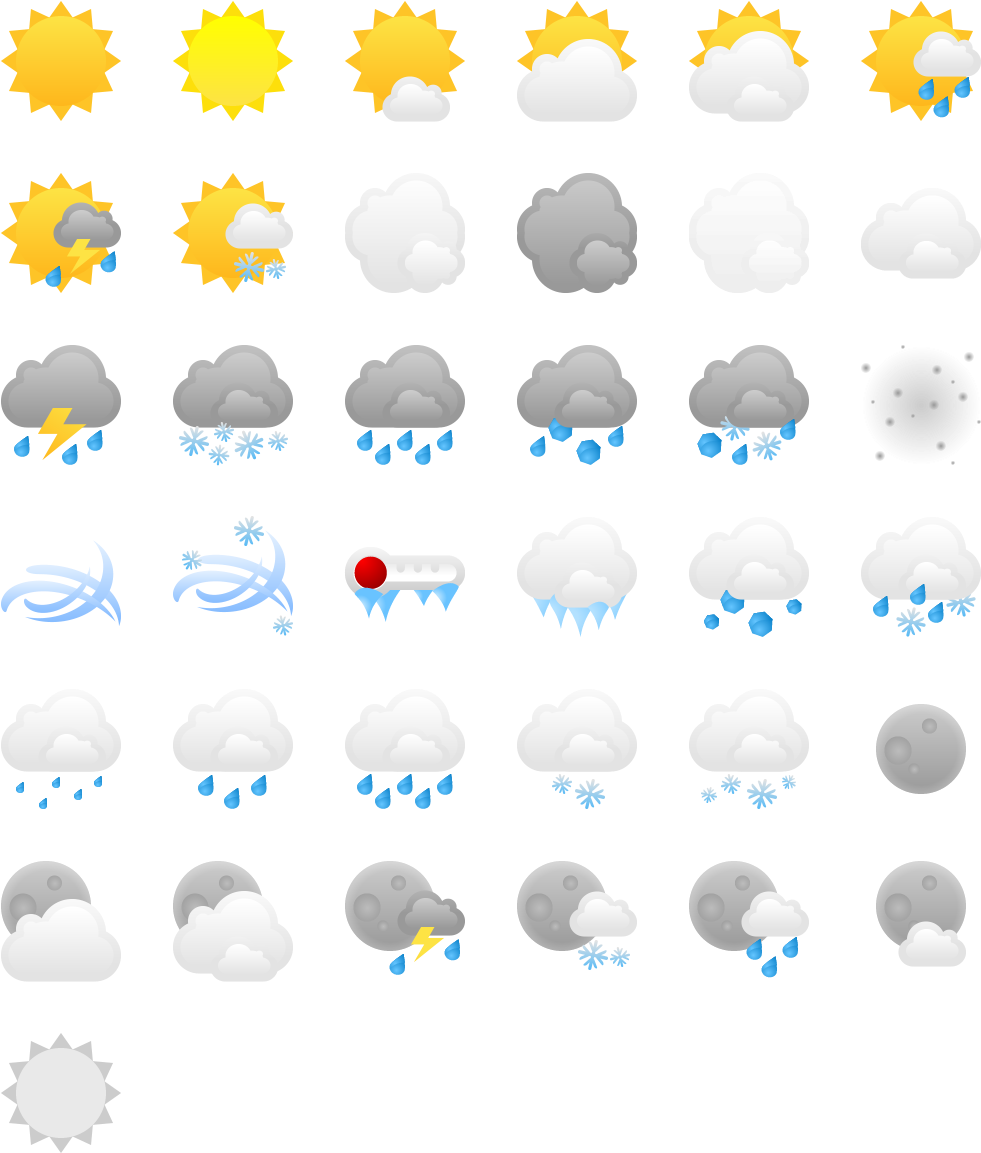 Weather_ Icons_ Collection_ Vector PNG Image