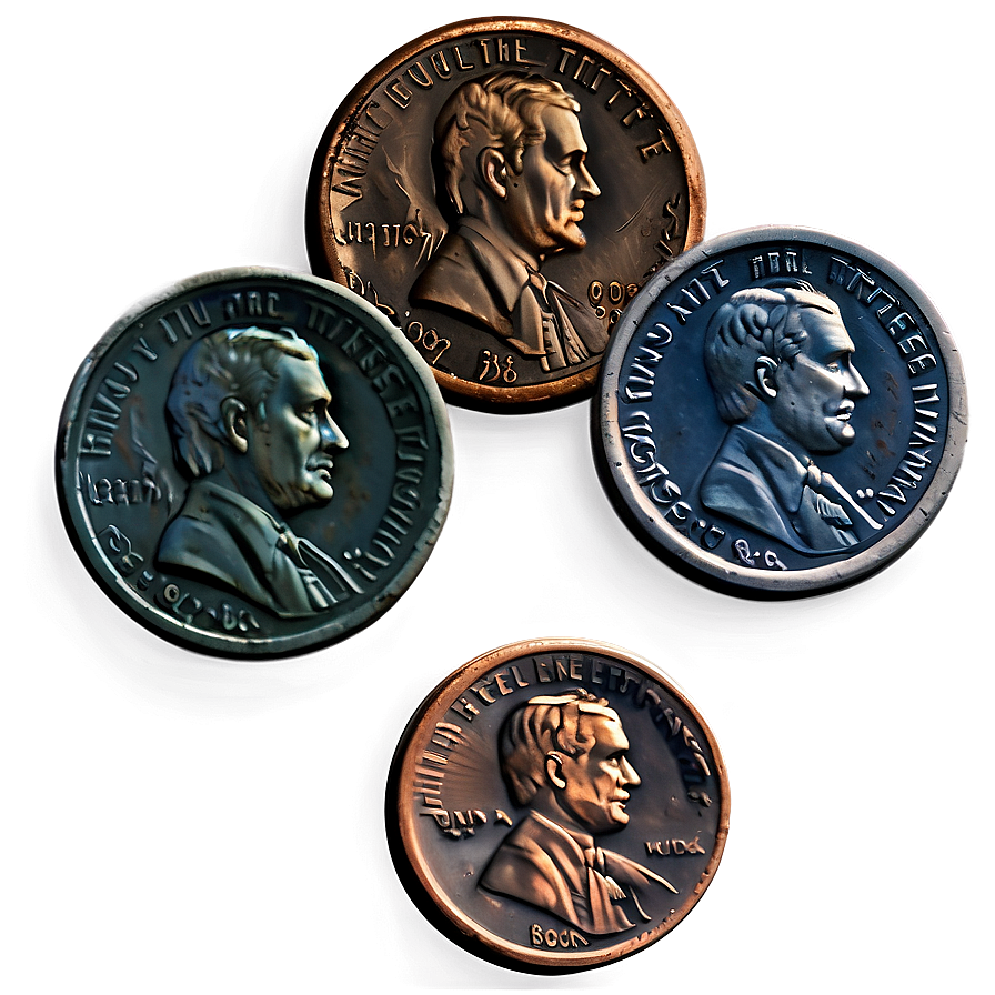 Weathered Pennies Png 06212024 PNG Image