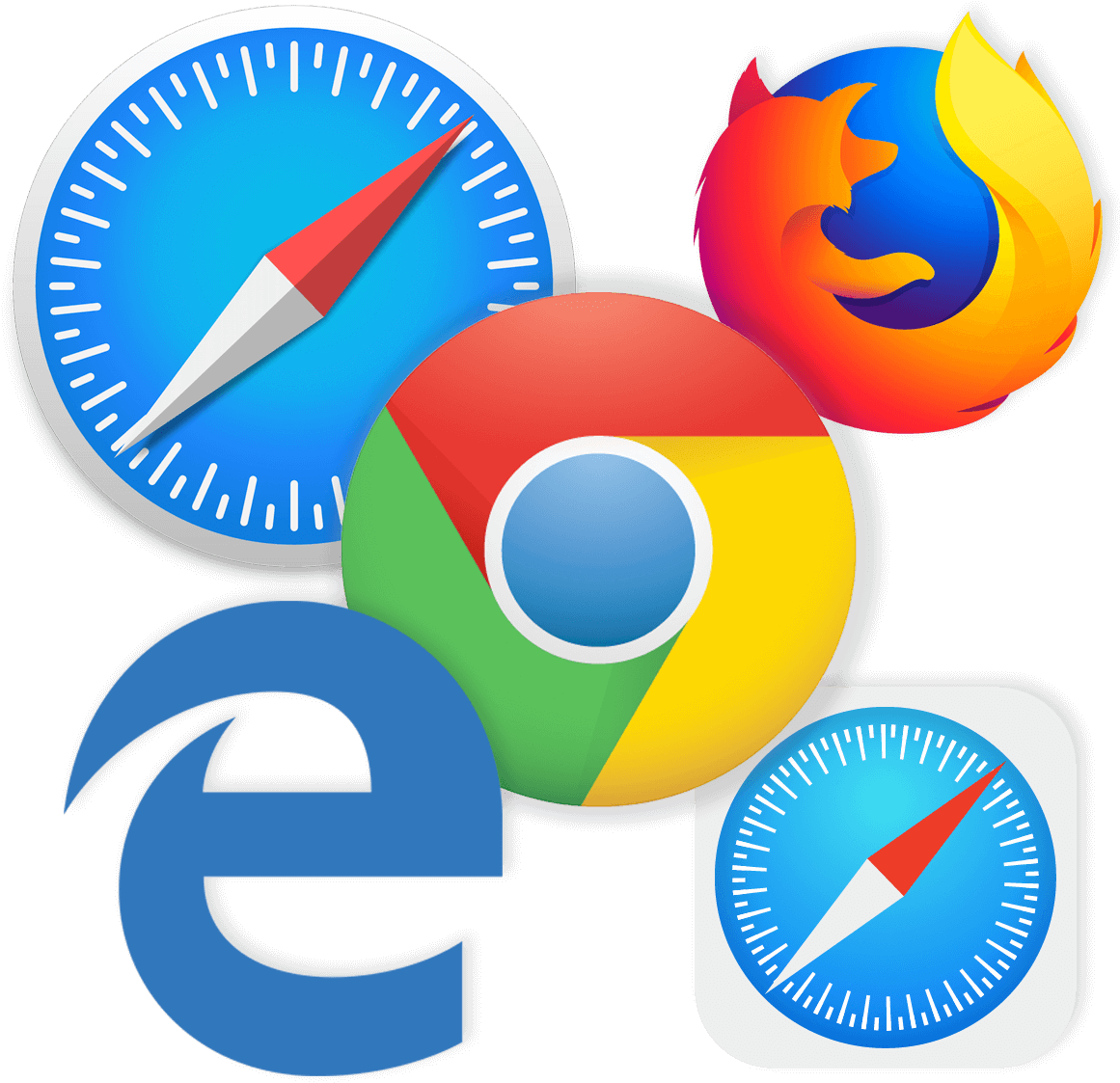 Web Browser Icons Collection PNG Image