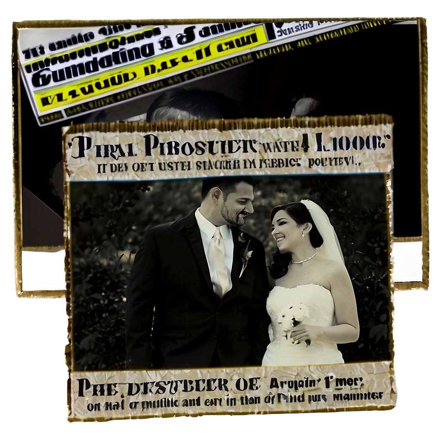 Wedding Announcements Newspaper Png 78 PNG Image