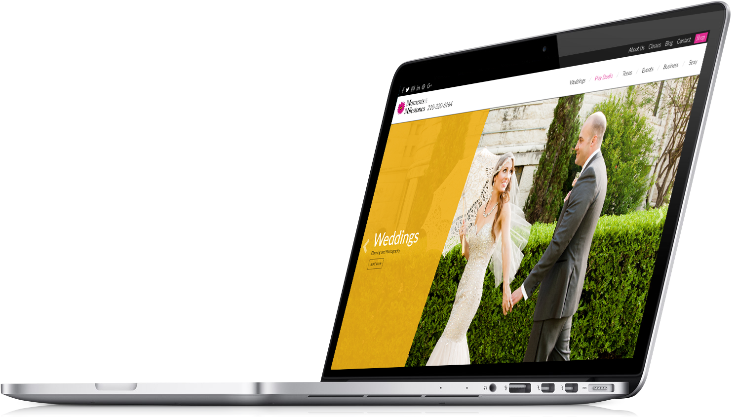 Wedding Photography Website Mockup PNG Image