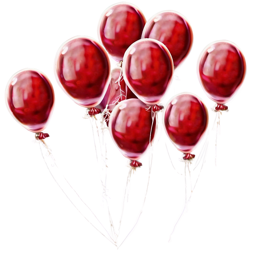 Wedding Red Balloons Png Elr PNG Image