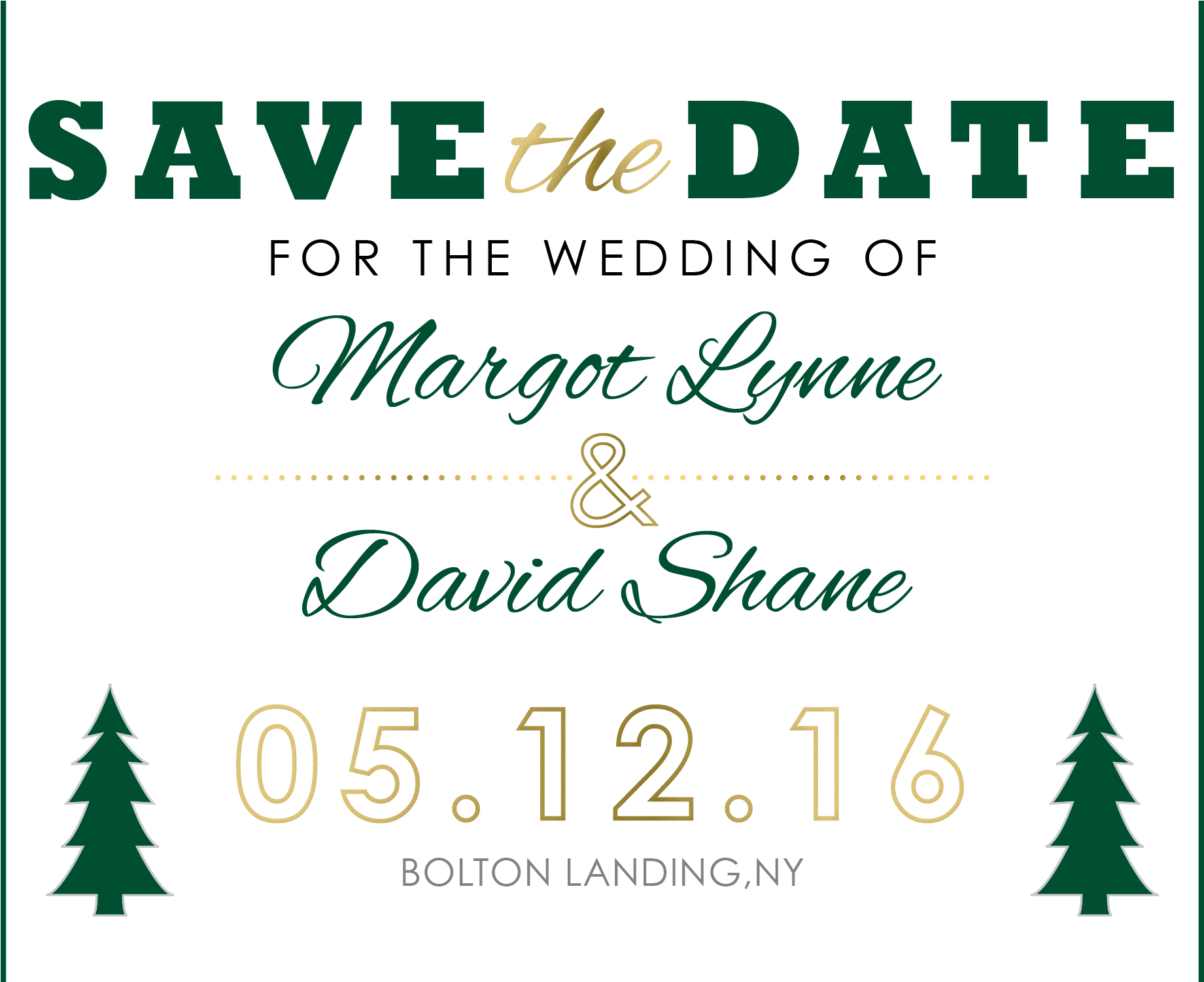 Wedding Savethe Date Announcement PNG Image