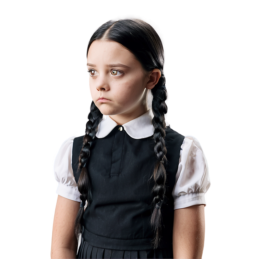 Wednesday Addams In Thought Png 4 PNG Image