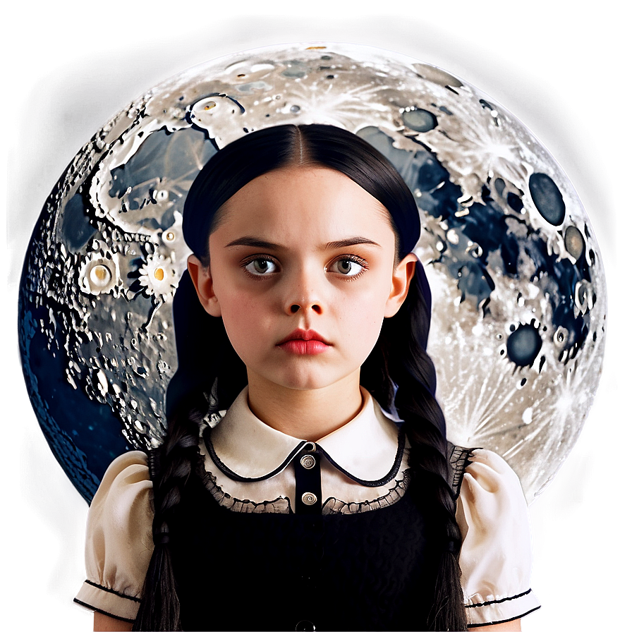 Wednesday Addams Moon Background Png 05232024 PNG Image