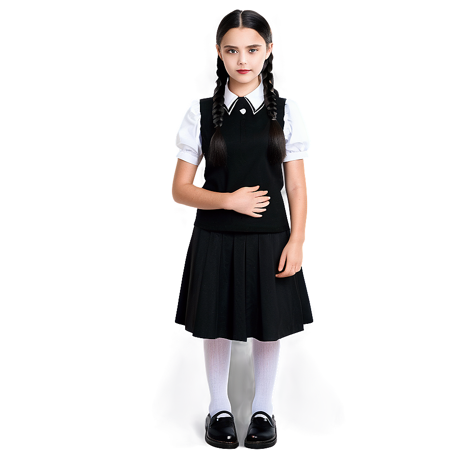 Wednesday Addams School Uniform Png Ica33 PNG Image