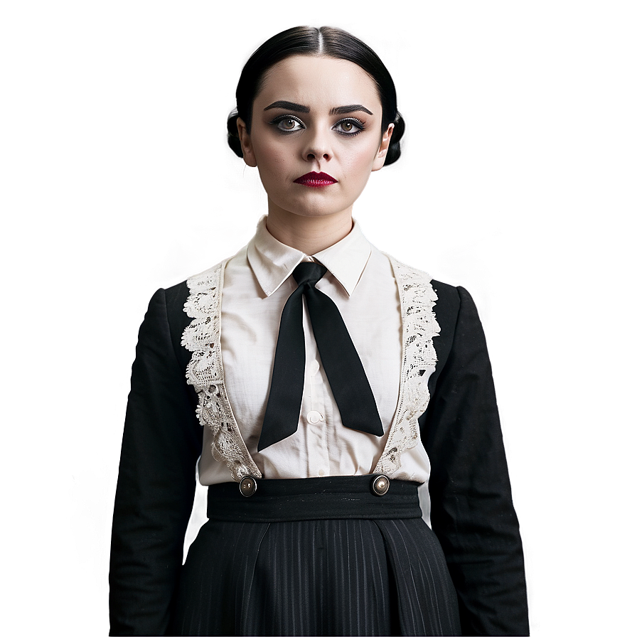 Wednesday Addams Vintage Look Png Bjb49 PNG Image