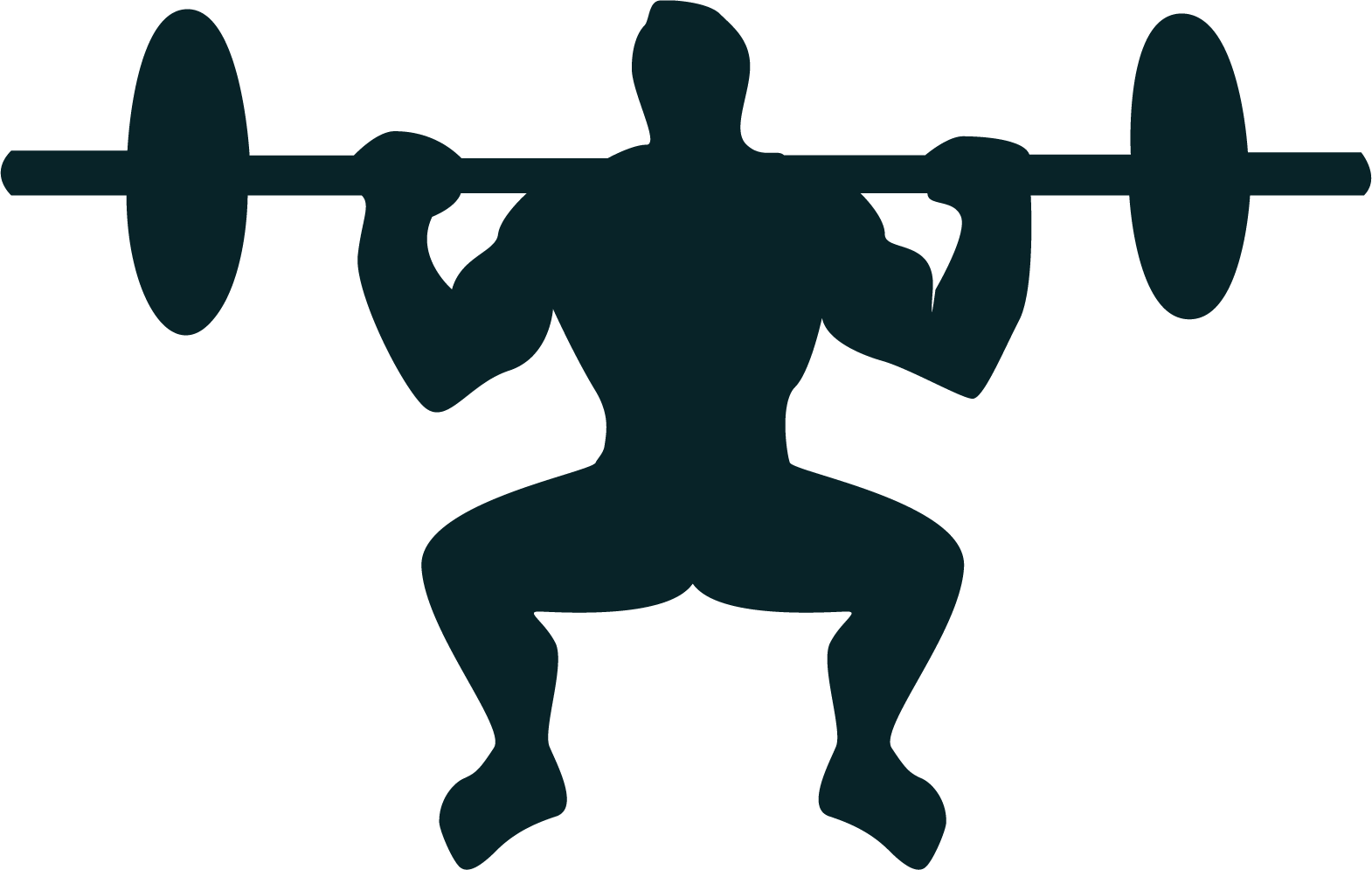 Weightlifting Silhouette Squat Exercise PNG Image