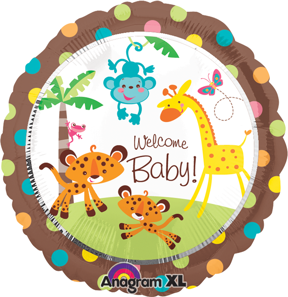 Welcome Baby Balloon Design PNG Image