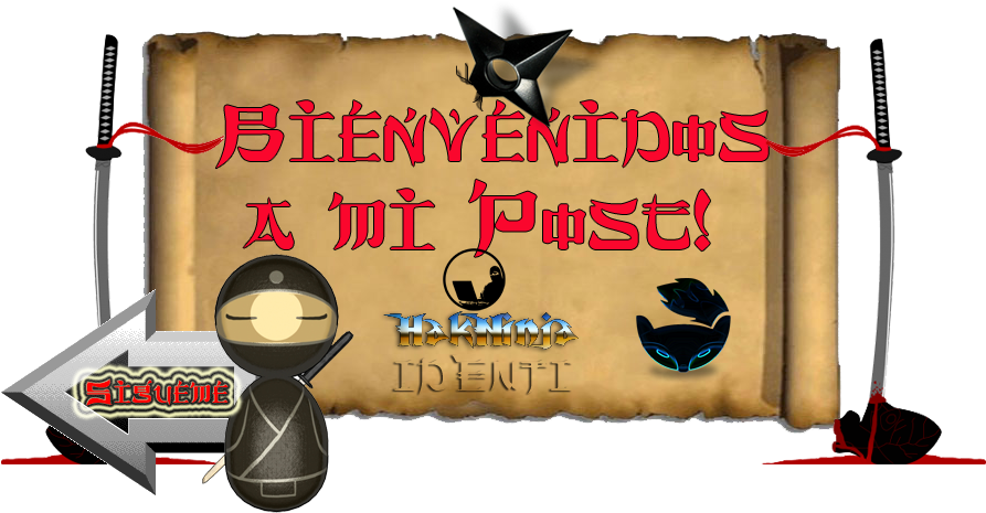 Welcome Parchment Ninja Theme PNG Image