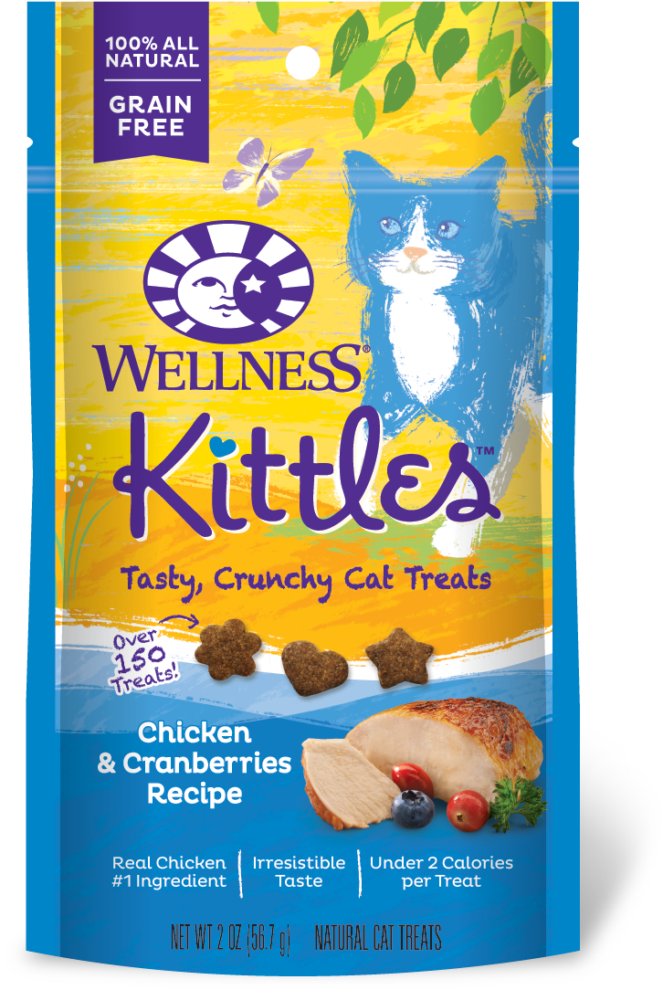 Wellness Kittles Cat Treats Chicken Cranberries PNG Image