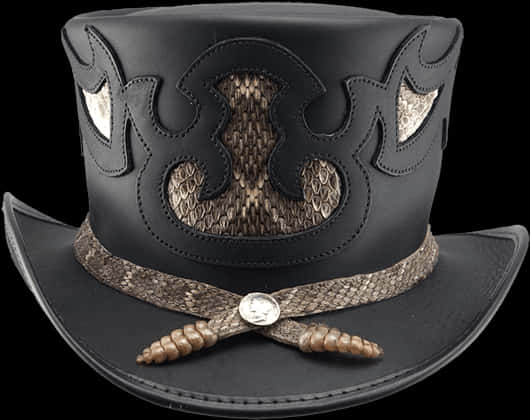 Western Style Decorative Top Hat PNG Image