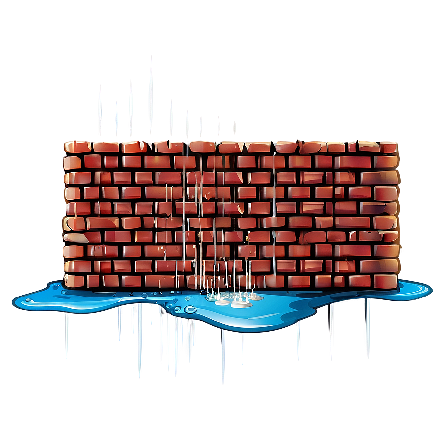 Wet Red Brick Wall Png 35 PNG Image