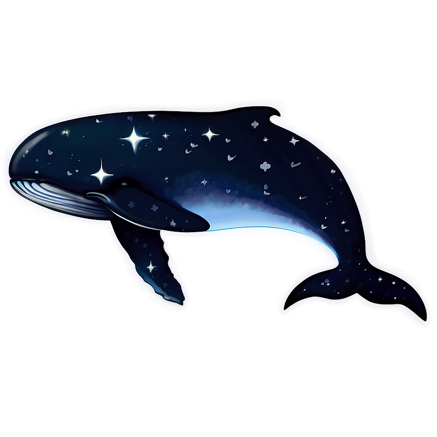 Whale And Stars Png Mdm PNG Image