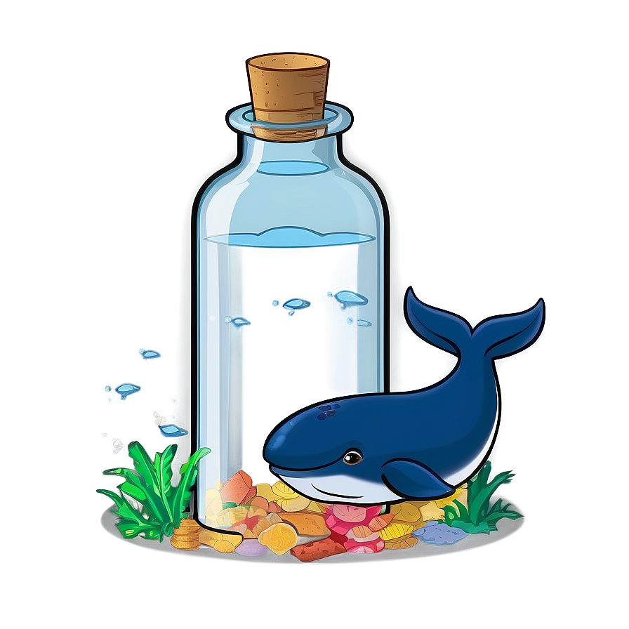 Whale In A Bottle Png 05232024 PNG Image