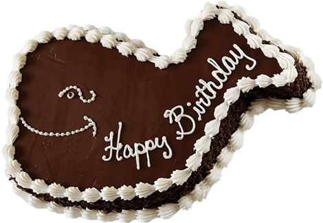 Whale Shaped Birthday Cake PNG Image