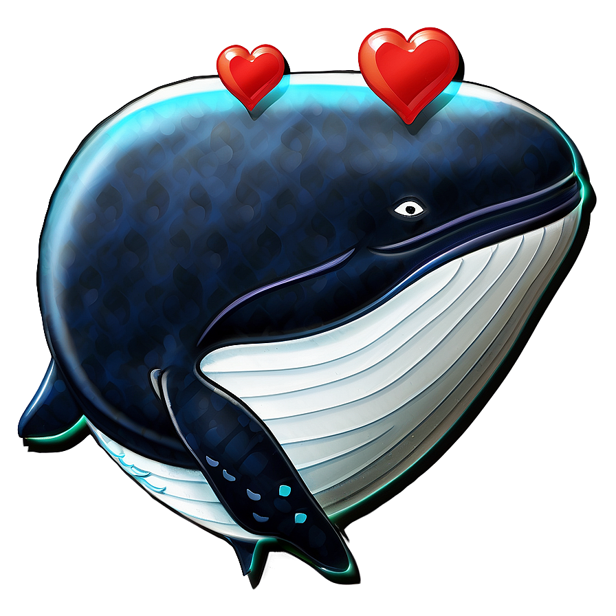 Whale With Heart Png 05232024 PNG Image