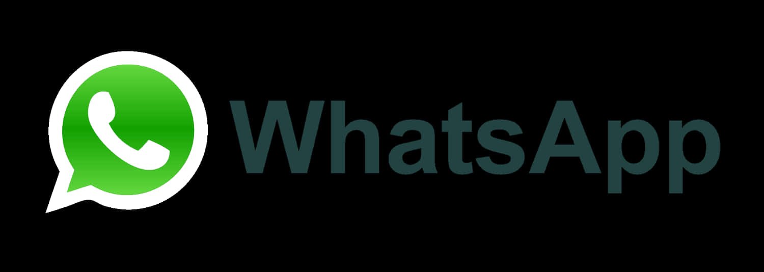 Whats App Logoon Black Background PNG Image