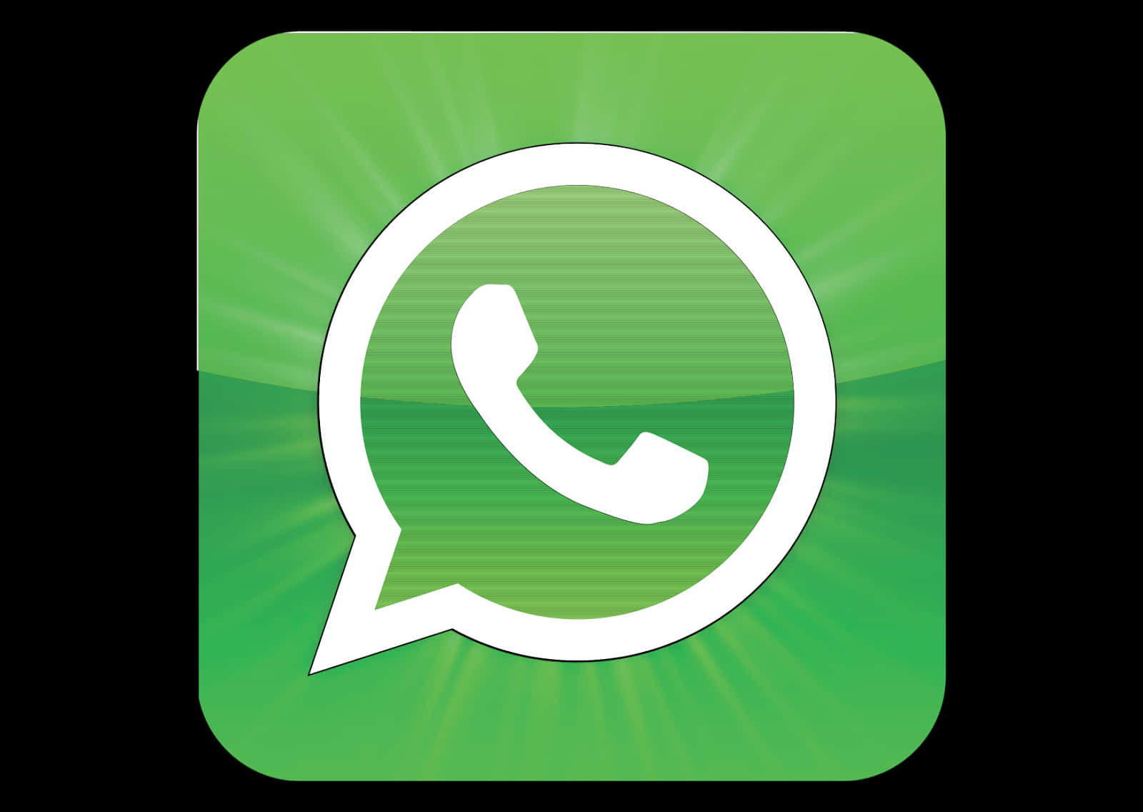 Whats App Logoon Green Background PNG Image