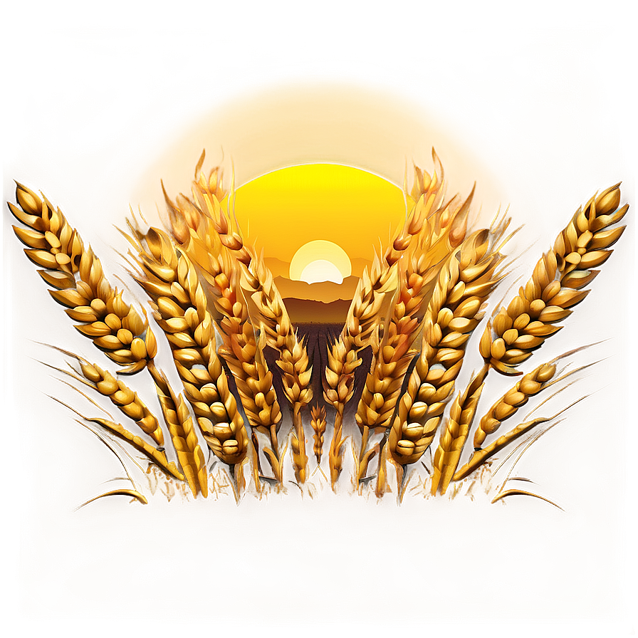 Wheat Field Sunset Glow Png 22 PNG Image