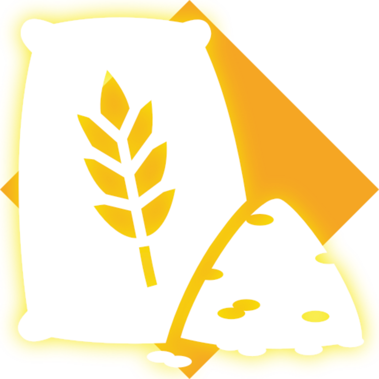 Wheat Iconand Flour Bag Vector PNG Image