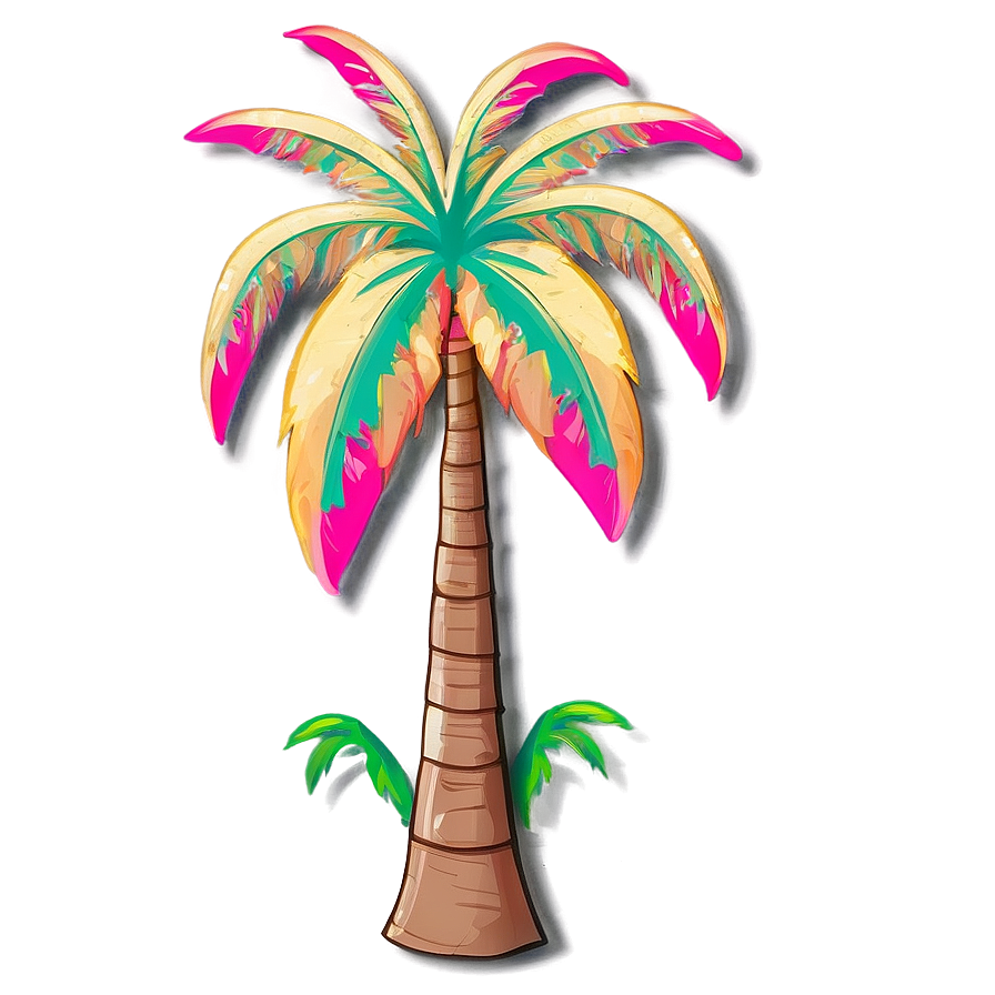 Whimsical Cartoon Palm Tree Png Eme73 PNG Image