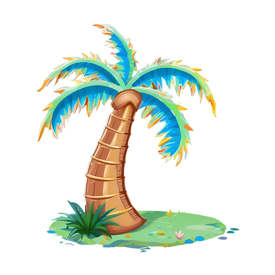 Whimsical Cartoon Palm Tree Png Tfg52 PNG Image