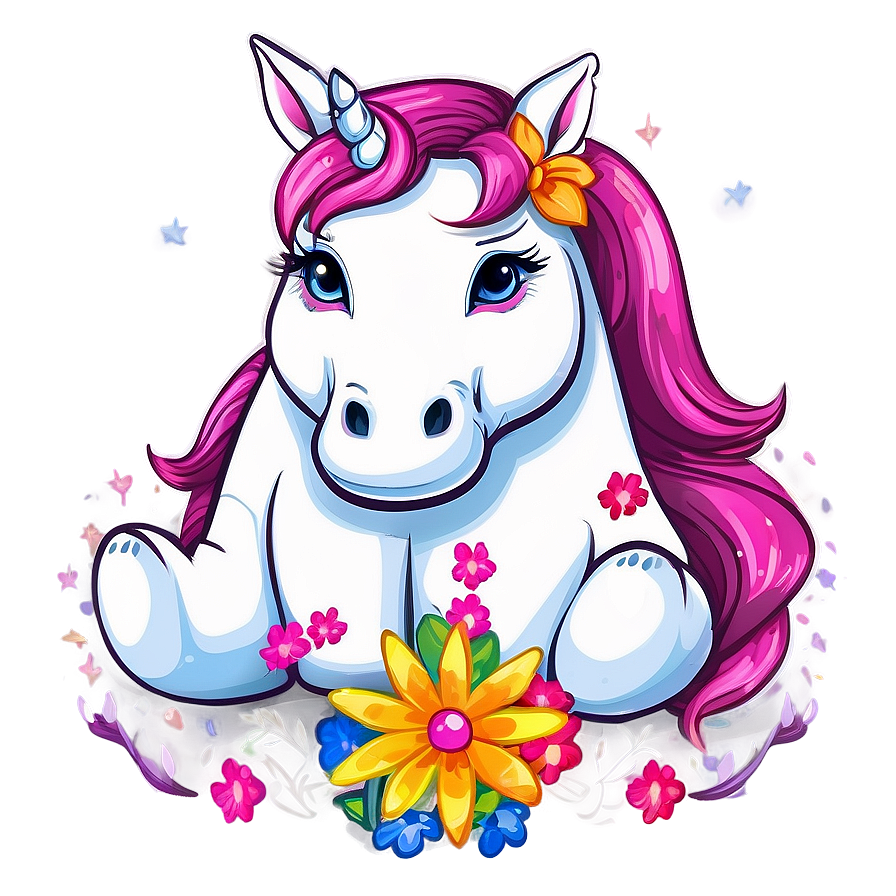 Whimsical Cartoon Unicorn Png Sdt54 PNG Image