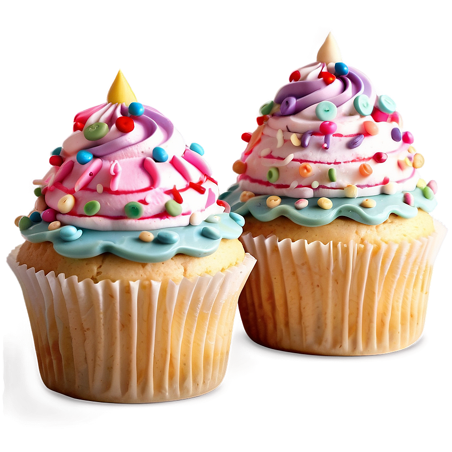 Whimsical Celebration Cupcakes Png Pgv94 PNG Image