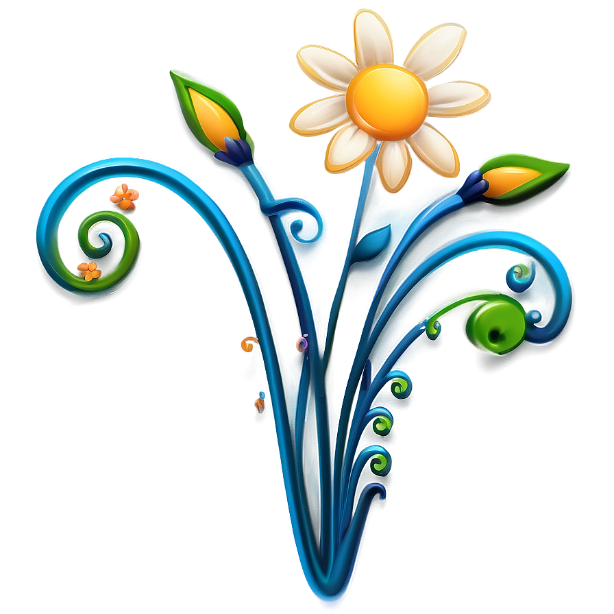 Whimsical Corner Flower Png 06272024 PNG Image