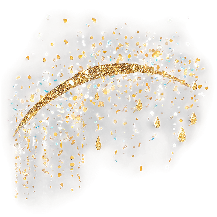 Whimsical Gold Sparkle Rain Png Nts50 PNG Image