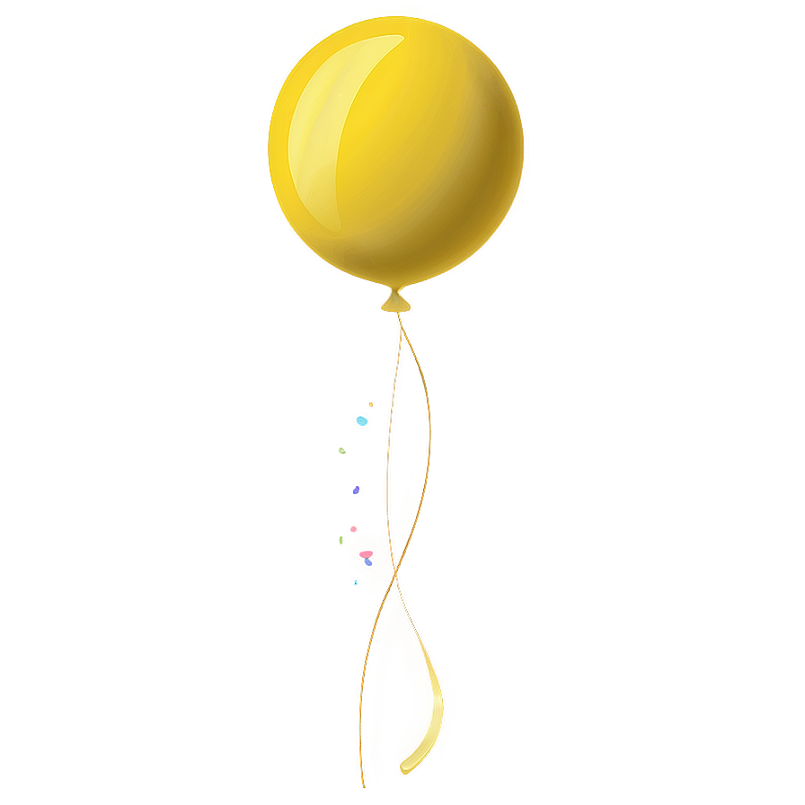 Whimsical Yellow Balloon Png 05062024 PNG Image