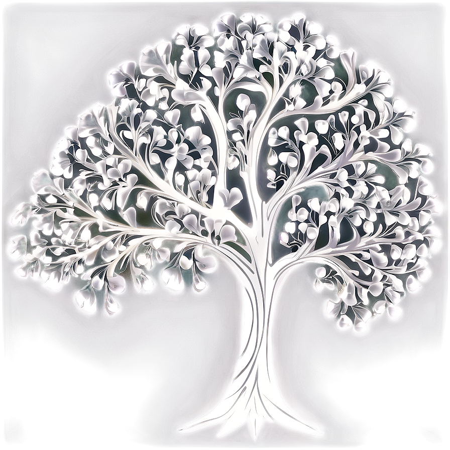 Whirling White Tree Design Png 06252024 PNG Image