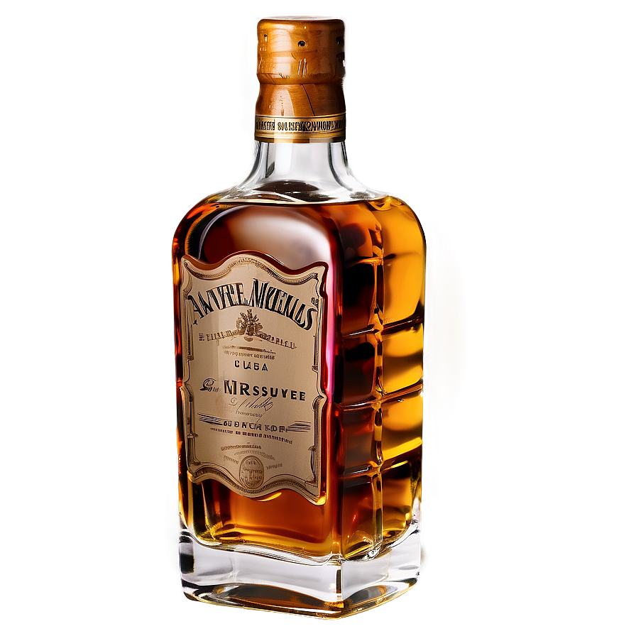 Whiskey Bottle With Glass Png Tvg PNG Image