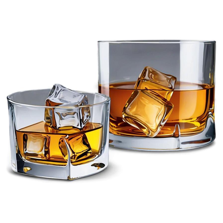 Whiskey Glass With Ice Cube Png 9 PNG Image