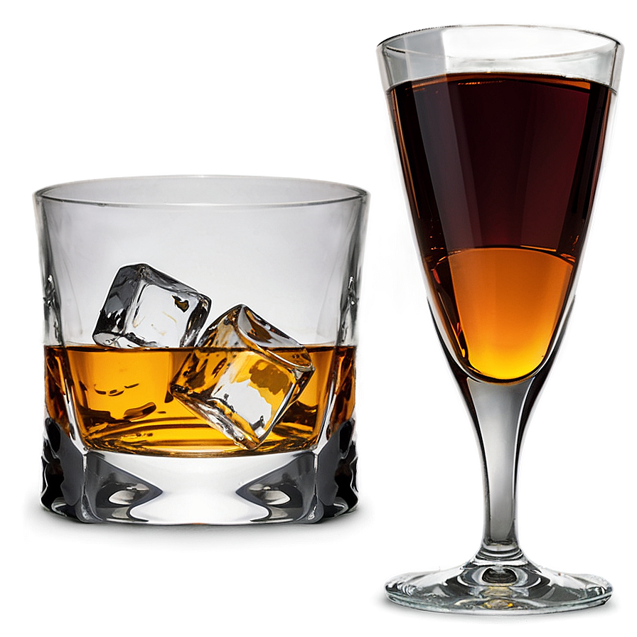 Whiskey Glass With Ice Cube Png Ivb PNG Image