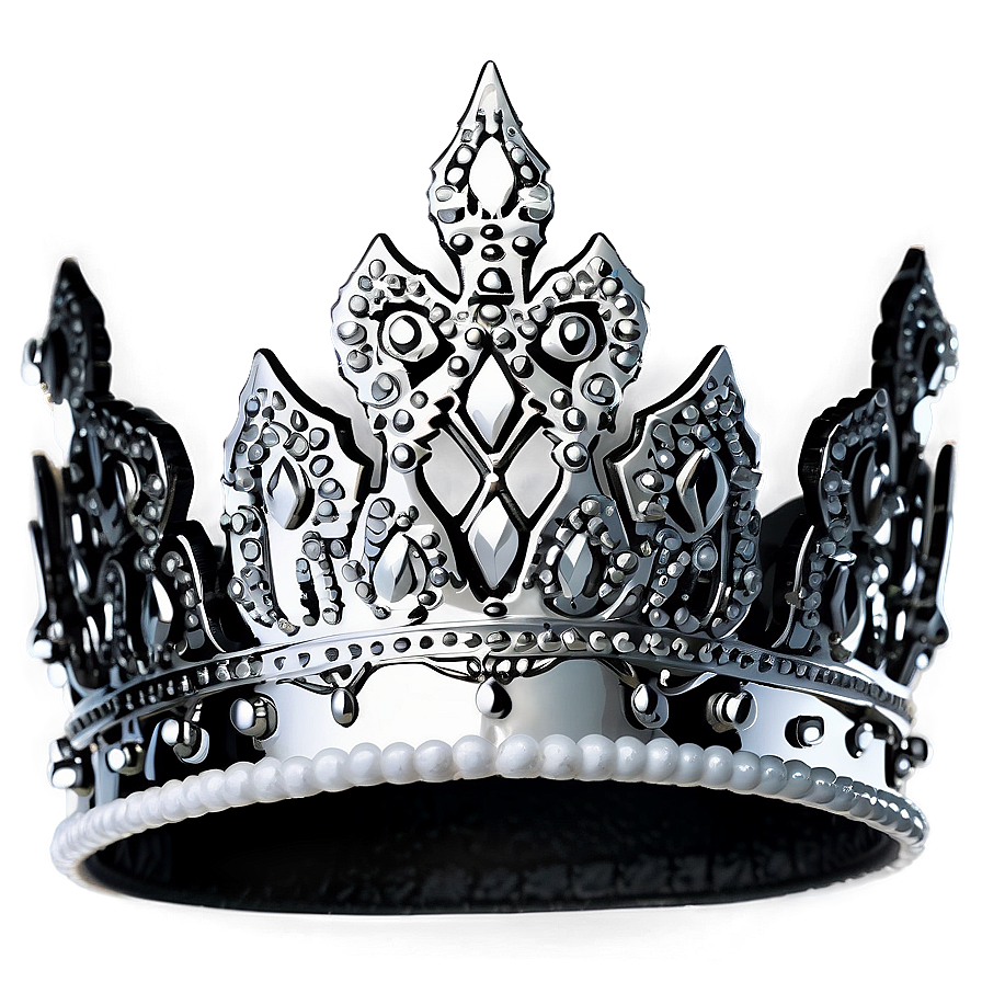 White And Silver Crown Png Snv58 PNG Image