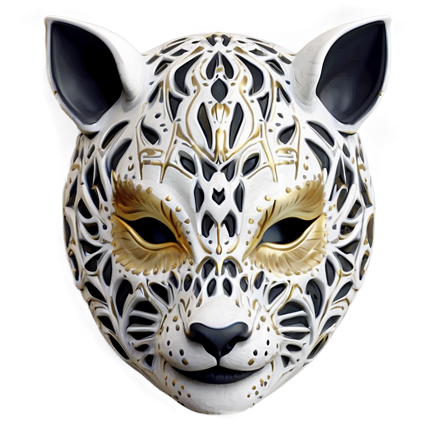 White Animal Mask Png Pus57 PNG Image