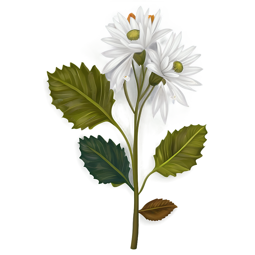 White Autumn Flowers Png Jhy21 PNG Image