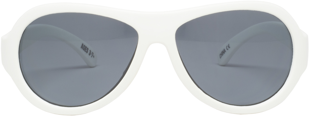 White Aviator Sunglasses Isolated PNG Image