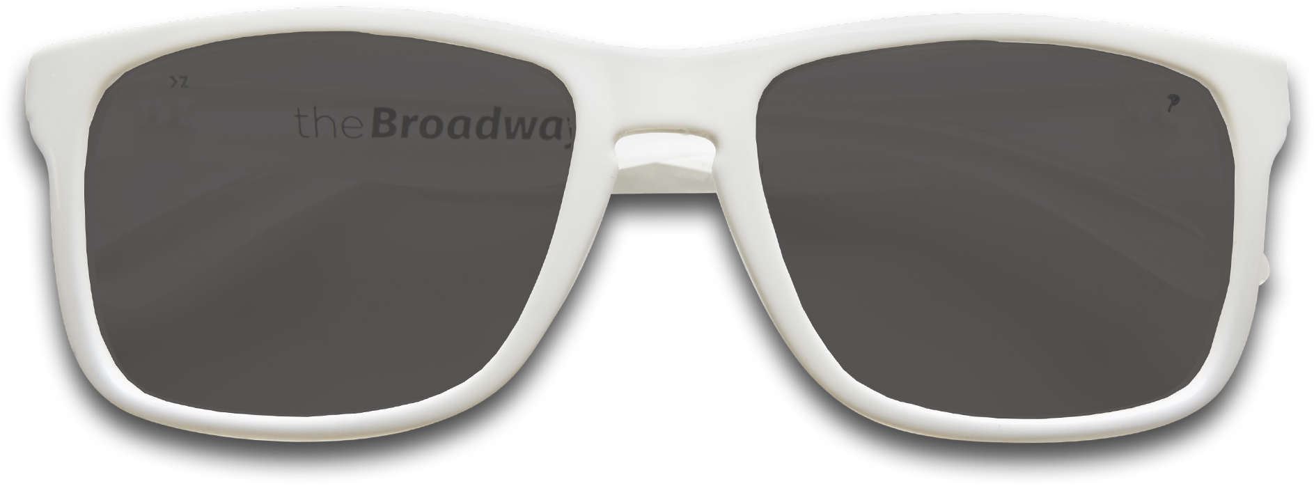 White Aviator Sunglasses Product View PNG Image