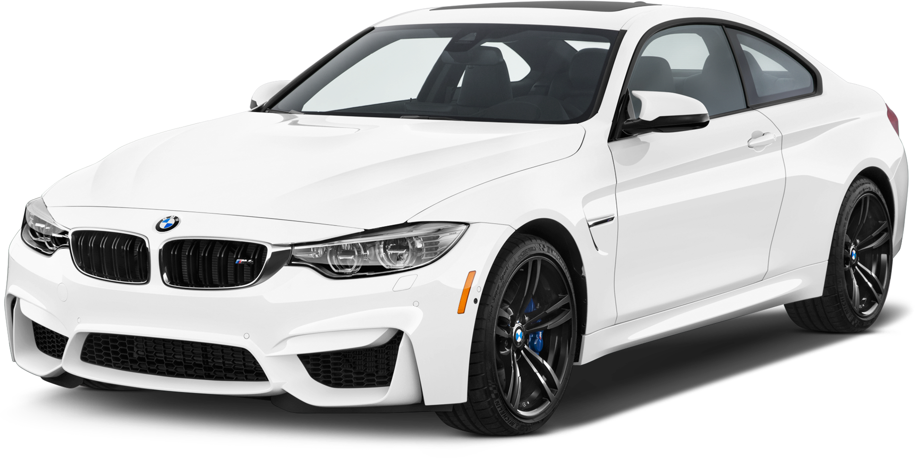 White B M W M4 Coupe Side View PNG Image