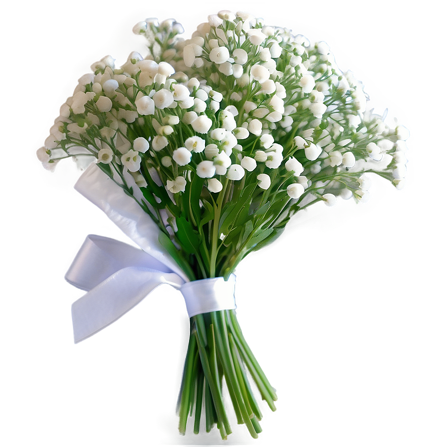 White Baby's Breath Bouquet Png Btp PNG Image