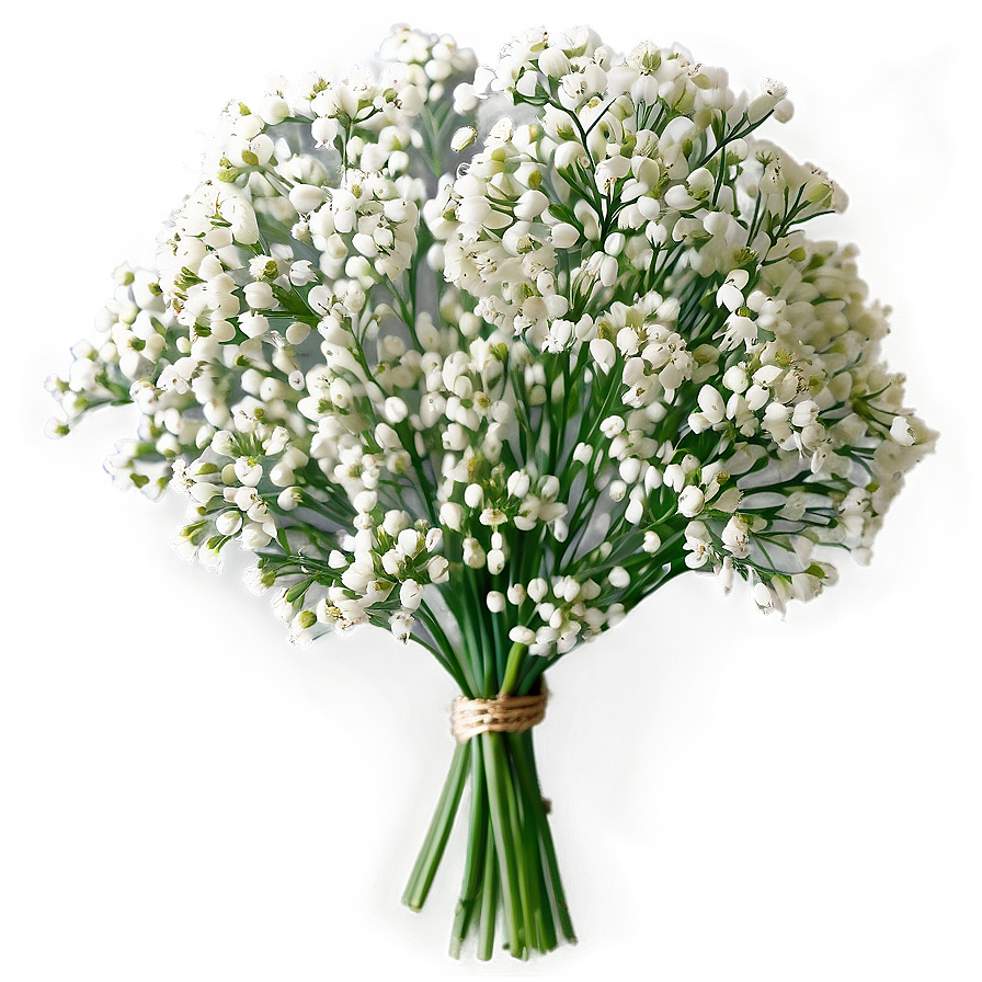 White Babys Breath Bouquet Png 06132024 PNG Image