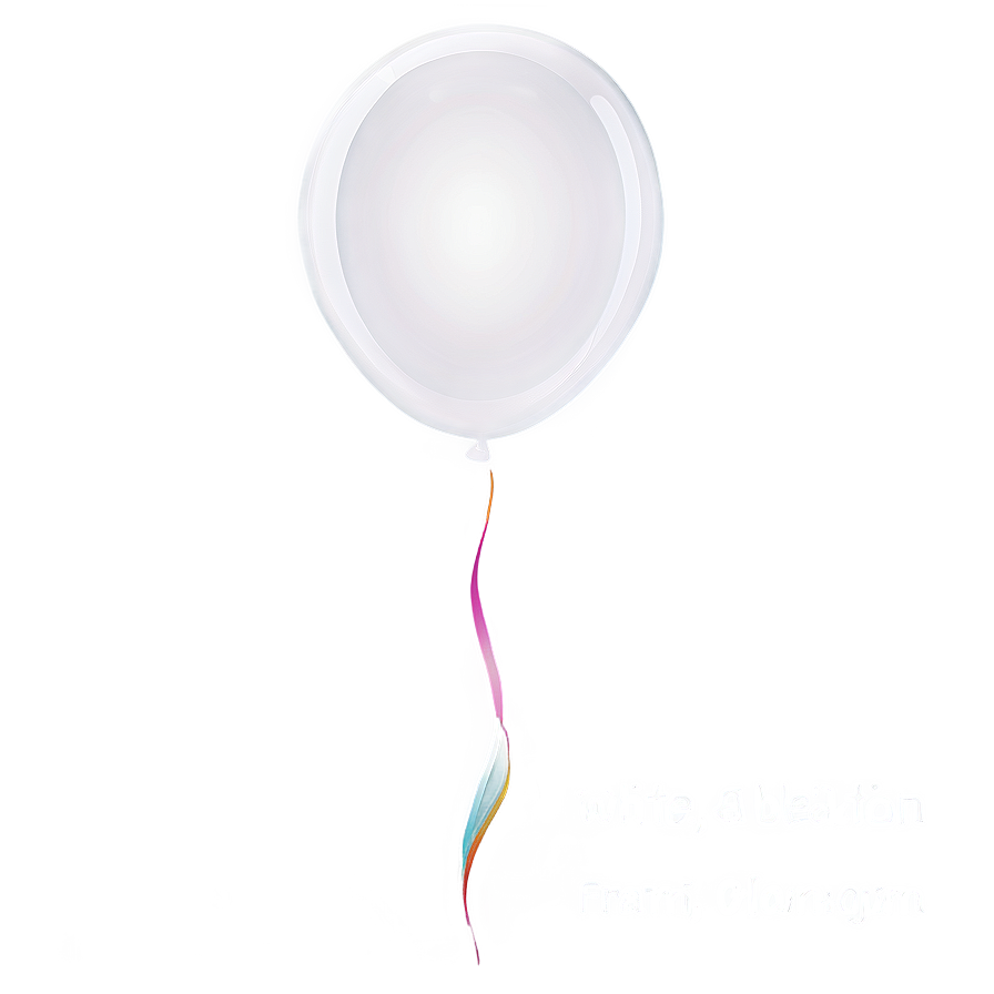 White Balloon Frame Png Ikx PNG Image