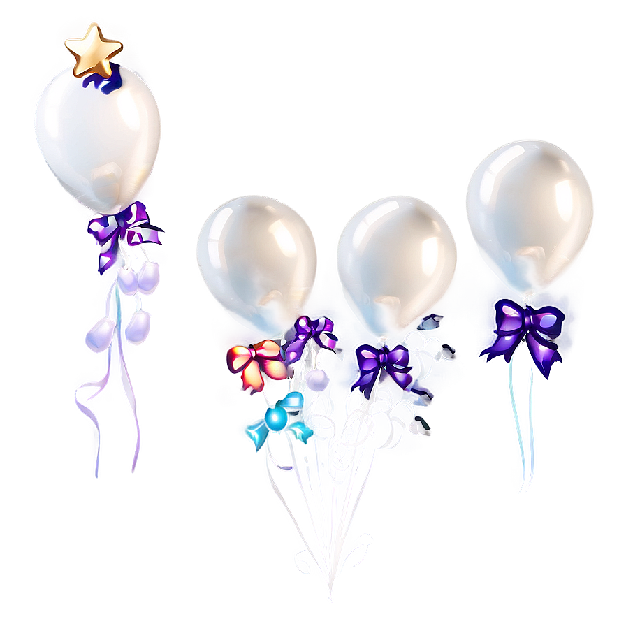 White Balloons Bundle Png Pnf64 PNG Image