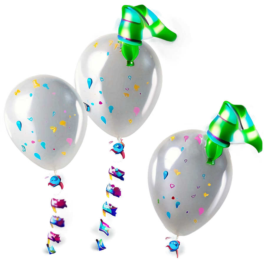 White Balloons For Party Png Exj22 PNG Image